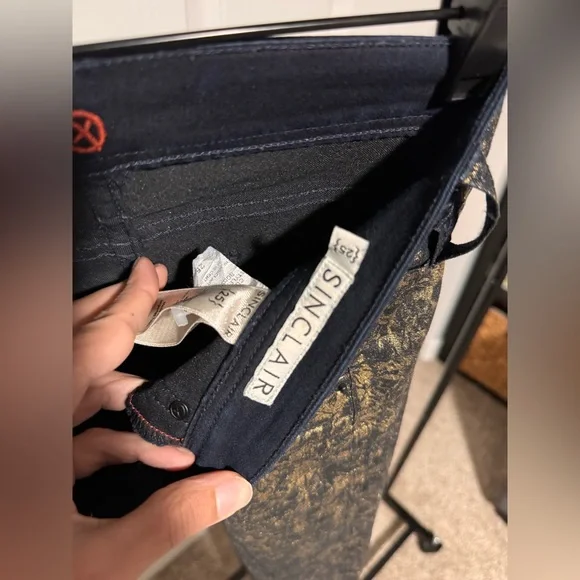 Sinclair Gold and Black Patterned Jeans Size 25 - Picture 4 of 4